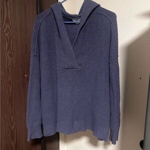 Aerie Deep Blue Knit v neck sweater